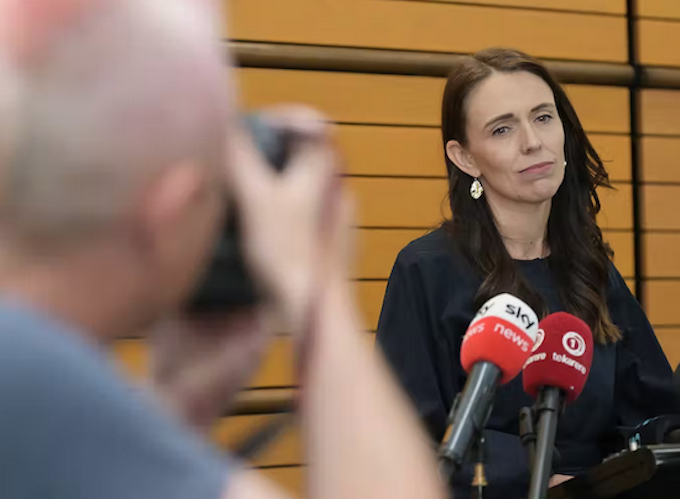 Outgoing NZ Prime Minister Jacinda Ardern