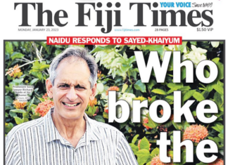 The Suva-based lawyer Richard Naidu at home