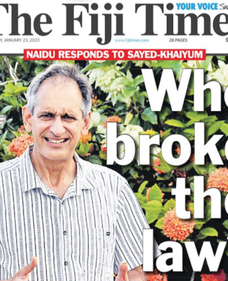 The Suva-based lawyer Richard Naidu at home