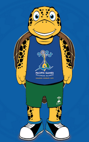 Solo the turtle Pacific Games mascot