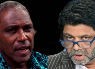 Fiji's Attorney-General Siromi Turaga (left) challenges his predecessor Aiyaz Sayed-Khaiyum