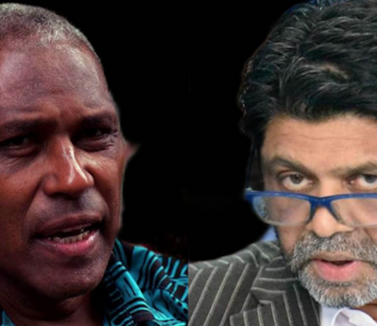 Fiji's Attorney-General Siromi Turaga (left) challenges his predecessor Aiyaz Sayed-Khaiyum