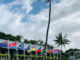 Some of the flags of the 16-nation regional University of the South Pacific