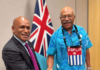 West Papuan leader Benny Wenda (left) and Fiji Prime Minister Sitiveni Rabuka