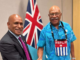 West Papuan leader Benny Wenda (left) and Fiji Prime Minister Sitiveni Rabuka