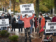 Protesters against the Rotorua Lakes Council's proposed representation bill