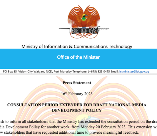 The new draft PNG communication policy