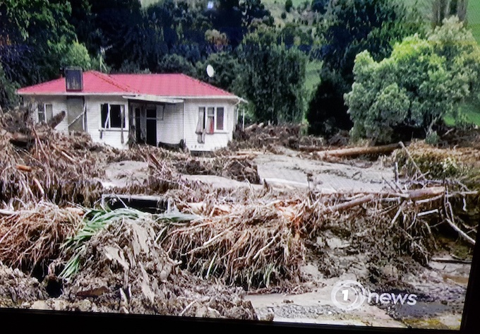 An Esk Valley house damaged by the floods after a week's clean-up operations