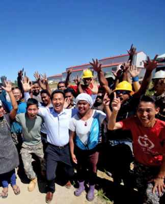 Staff members of Grace Road Group in a jovial mood at their office in Navua, Fiji