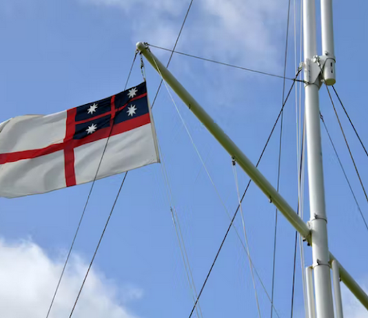 New Zealand’s first official flag was the flag of the United Tribes. It was selected on 20 March 1834 by 25 chiefs from the Far North which had gathered at Waitangi in the Bay of Islands