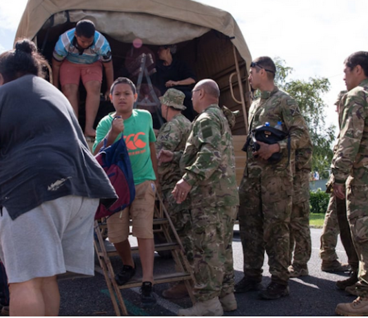 NZ Defence Force bring evacuees from Waiohiki to Hastings