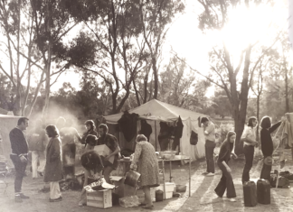 The campsite on the Long March at Mildura, Victoria