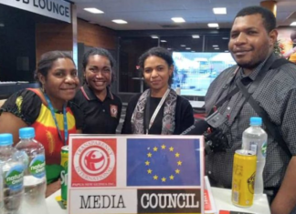 The Media Council of PNG working with Transparency International PNG in 2021.