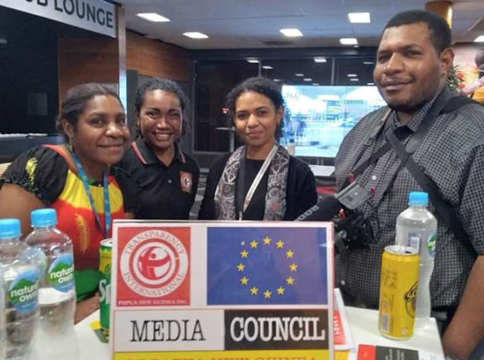 The Media Council of PNG working with Transparency International PNG in 2021.
