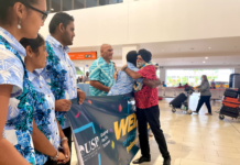 USP vice-chancellor Professor Pal Ahluwalia is greeted by USP staff and students