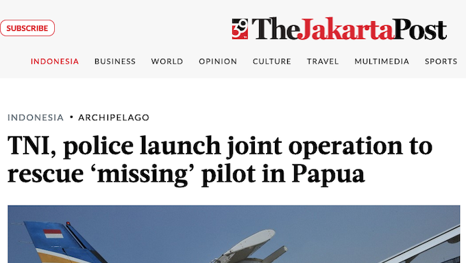 Rescue mission underway for NZ pilot held hostage in Papua, say reports The Jakarta Post 090223