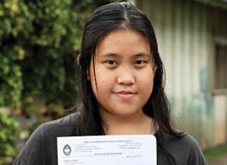 PNG-born student Filipino student Roselyn Alog