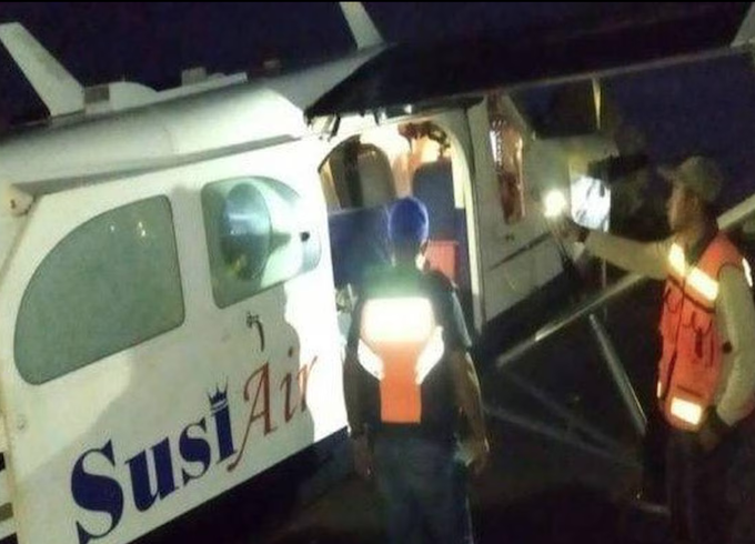 The hijacked Susi Air aircraft 