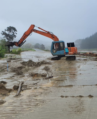 Farmers near Tolaga Bay face forestry slash damage