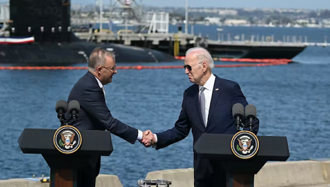 As Australia signs up for nuclear subs, NZ faces hard decisions over the AUKUS alliance Australian Prime Minister Anthony Albanese and US President Joe Biden