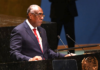 Vanuatu's Prime Minister Ishmael Kalsakau at UN