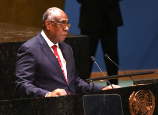 Vanuatu's Prime Minister Ishmael Kalsakau at UN