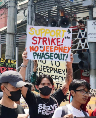 Several transport groups staged a strike yesterday in support of a better deal for jeepney owners and drivers as part of the Philippines government's modernisation programme