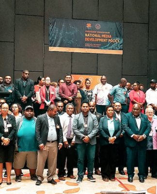 Some of PNG's media stakeholders at the draft media policy consultation in Port Moresby last Thursday