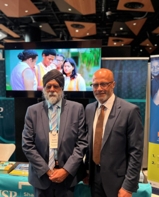 USP still the ‘bedrock’ for Pacific regionalism, says university chief USP vice-chancellor Professor Pal Ahluwalia (left) and chief operating officer Walter Fraser