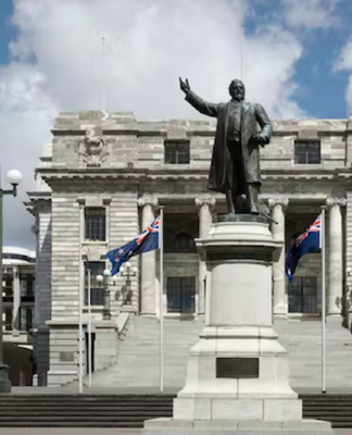 Former NZ PM Richard Seddon (statue outside Parliament pictured)