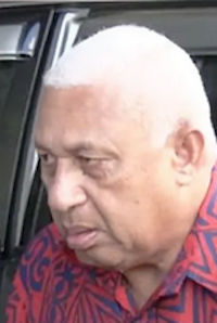 Former Fiji prime minister Voreqe Bainimarama today