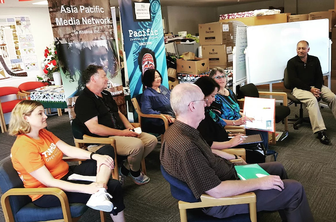 Members of Asia Pacific Media Network at their annual general meeting in Mt Roskill yesterday