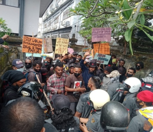 The Bali Papuan protest and clashes with Indonesian nationalists