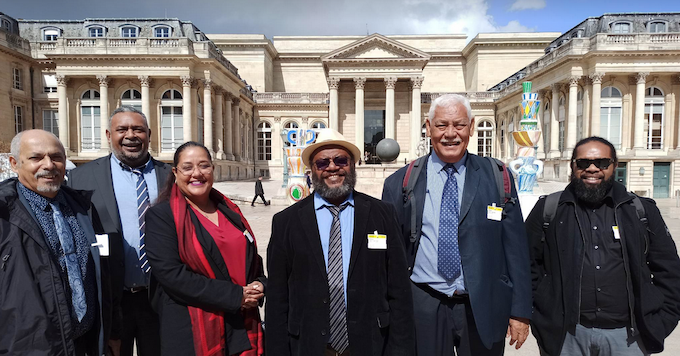 Members of the FLNKS delegation in Paris