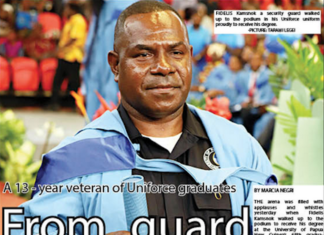 UPNG security guard Fidelis Kamsnok
