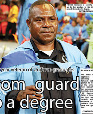 UPNG security guard Fidelis Kamsnok