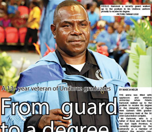 UPNG security guard Fidelis Kamsnok
