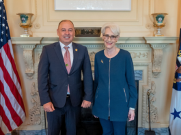 Deputy Secretary of State Wendy Sherman meets Cook Islands Prime Minister Mark Brown in Washington