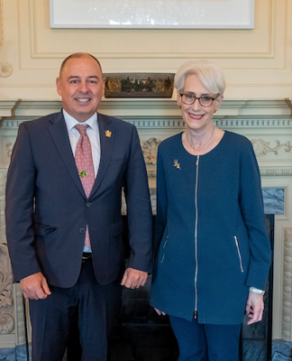 Deputy Secretary of State Wendy Sherman meets Cook Islands Prime Minister Mark Brown in Washington