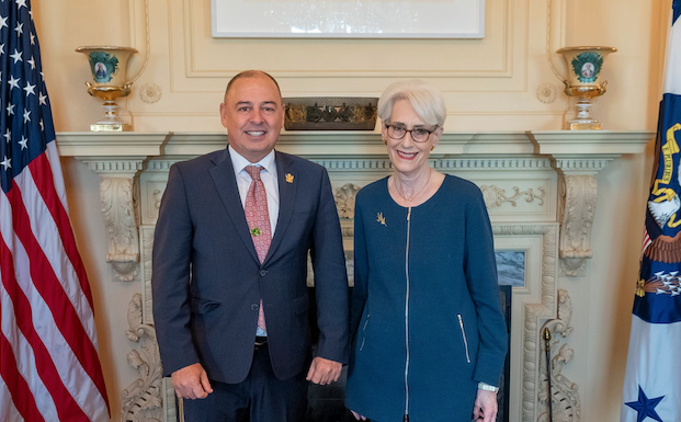 Deputy Secretary of State Wendy Sherman meets Cook Islands Prime Minister Mark Brown in Washington