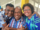Reporter Rakesh Kumar (from left) and chief editor Fred Wesley from The Fiji Times, and editor Samantha Magick of Islands Business