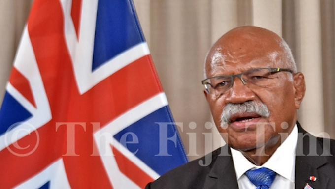 Fiji Prime Minister Sitiveni Rabuka