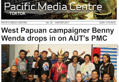 Benny Wenda visits the Pacific Media Centre in 2017