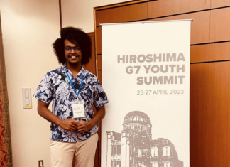 Pacific Youth delegate Tamatoa Tepuhiarii from Tahiti
