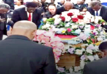 The funeral for former PNG prime minister Sir Rabbie Namaliu in Kokopo yesterday