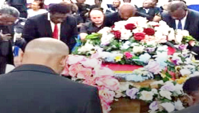 The funeral for former PNG prime minister Sir Rabbie Namaliu in Kokopo yesterday