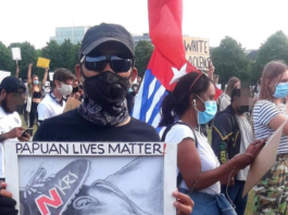 A Papuan Lives Matter protest in London