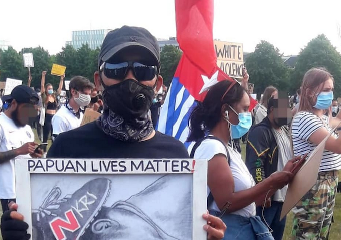 A Papuan Lives Matter protest in London