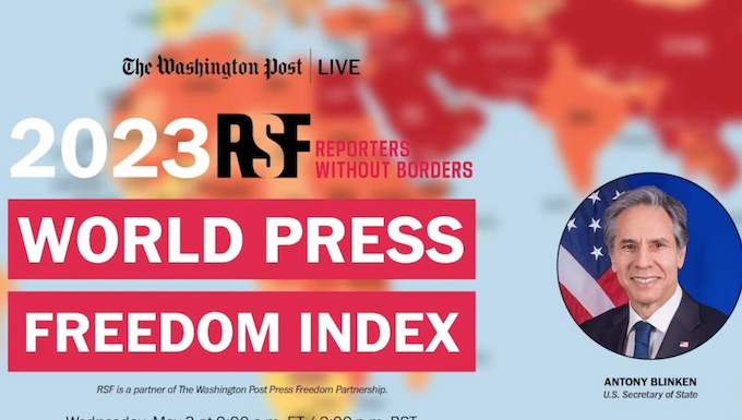 RSF's World Press Freedom Index 2023 launching today