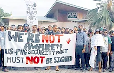 Divine Word University students during their peaceful protest 